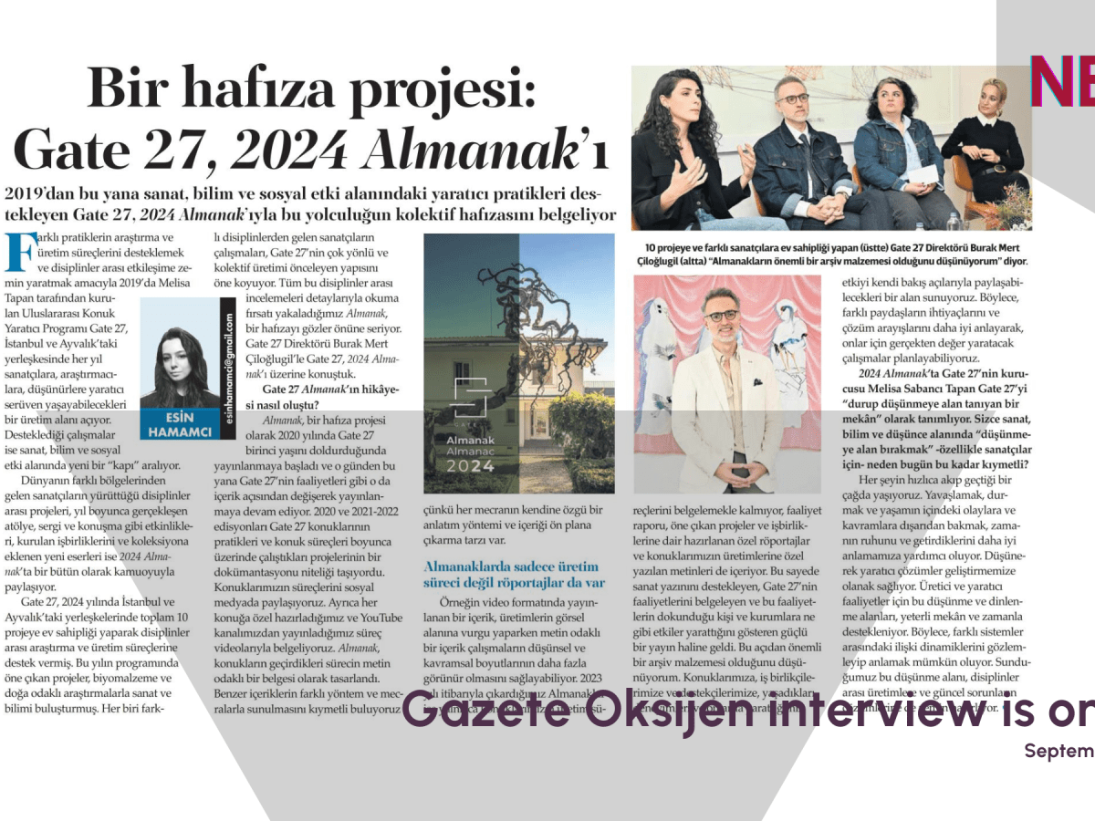 Interview for Gate 27’s 2024&nbsp;Almanac